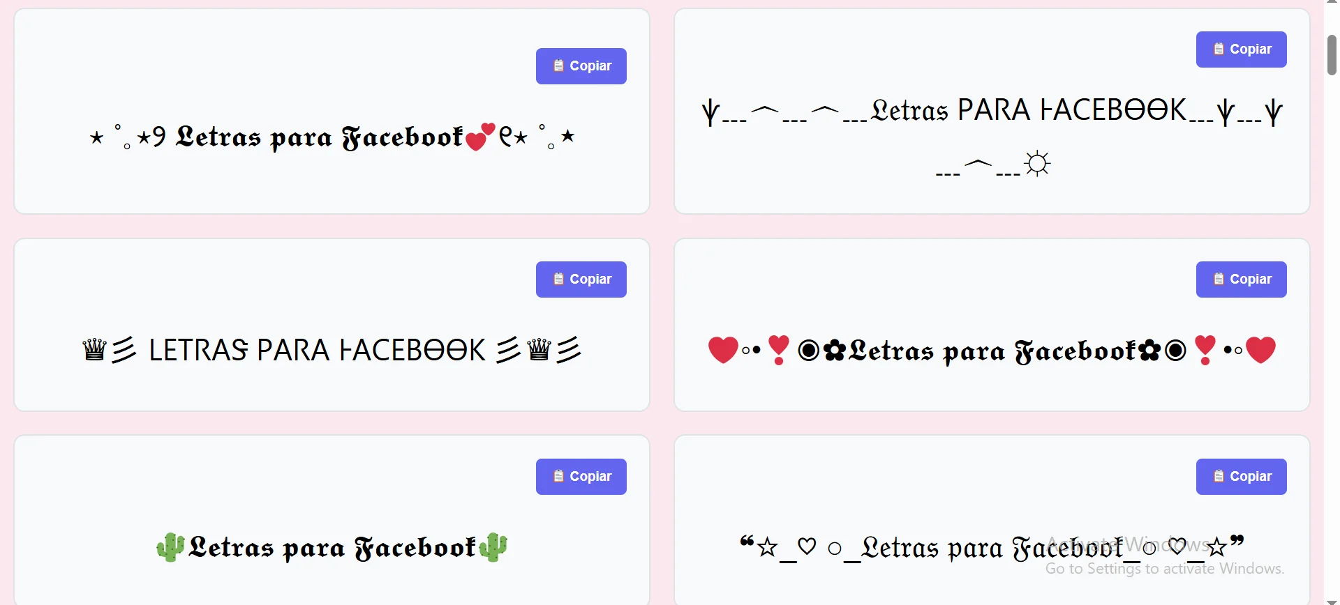 Letras para Facebook: Cambiar Tipo de Letra Fácil 1 Letras para Facebook