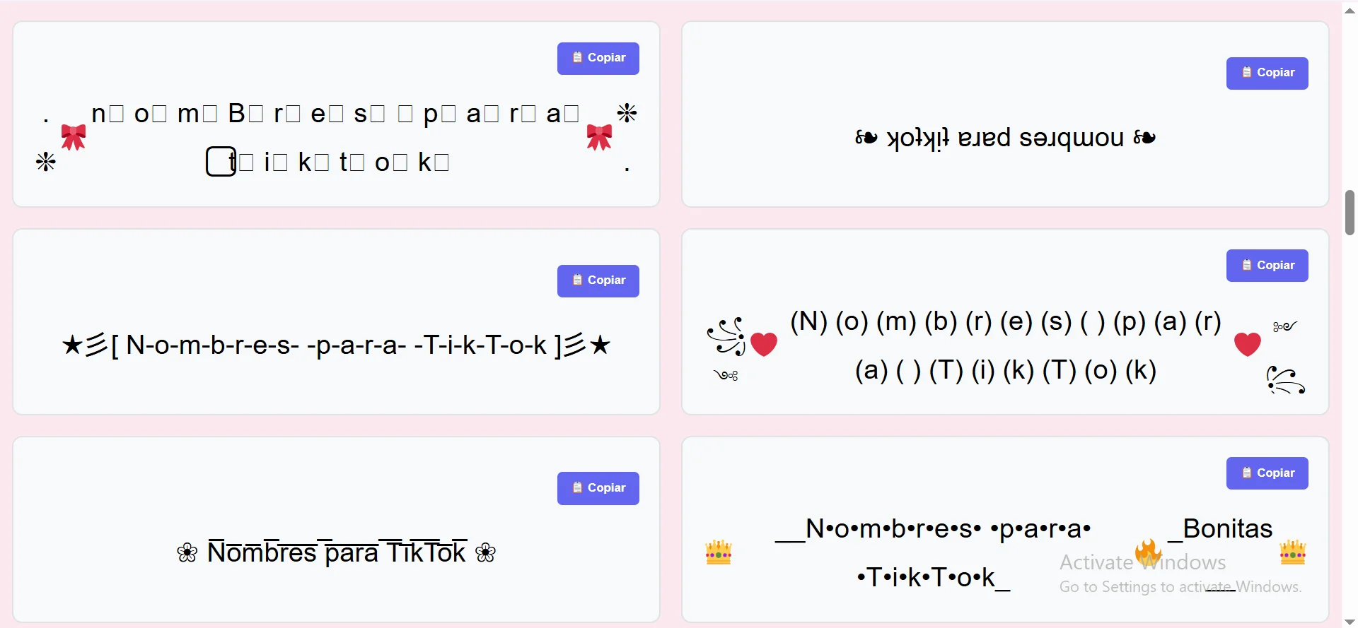 Nombres para TikTok: Letras y Fuentes para Copiar y Pegar 1 Nombres para TikTok