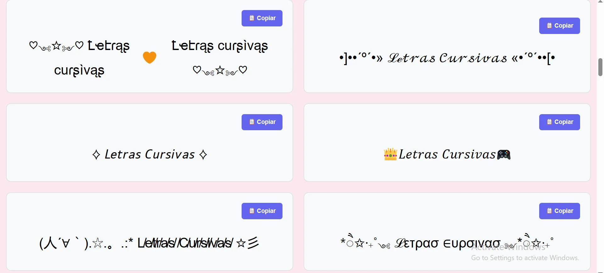 Letras Cursivas